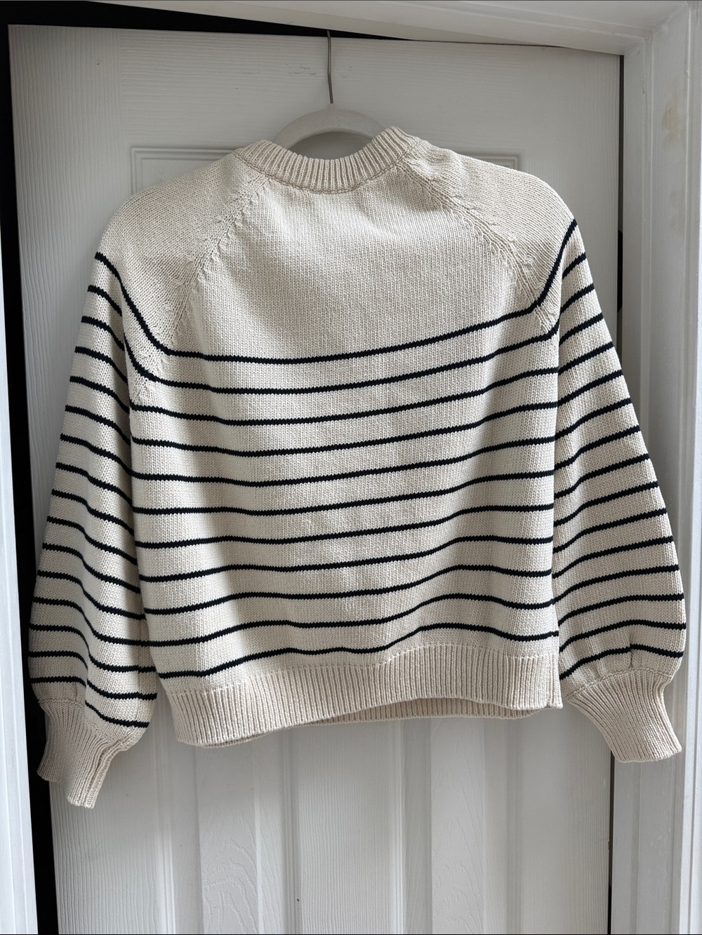 NWT Sézane Loélie Jumper Ecru/Navy - Picture 5 of 10